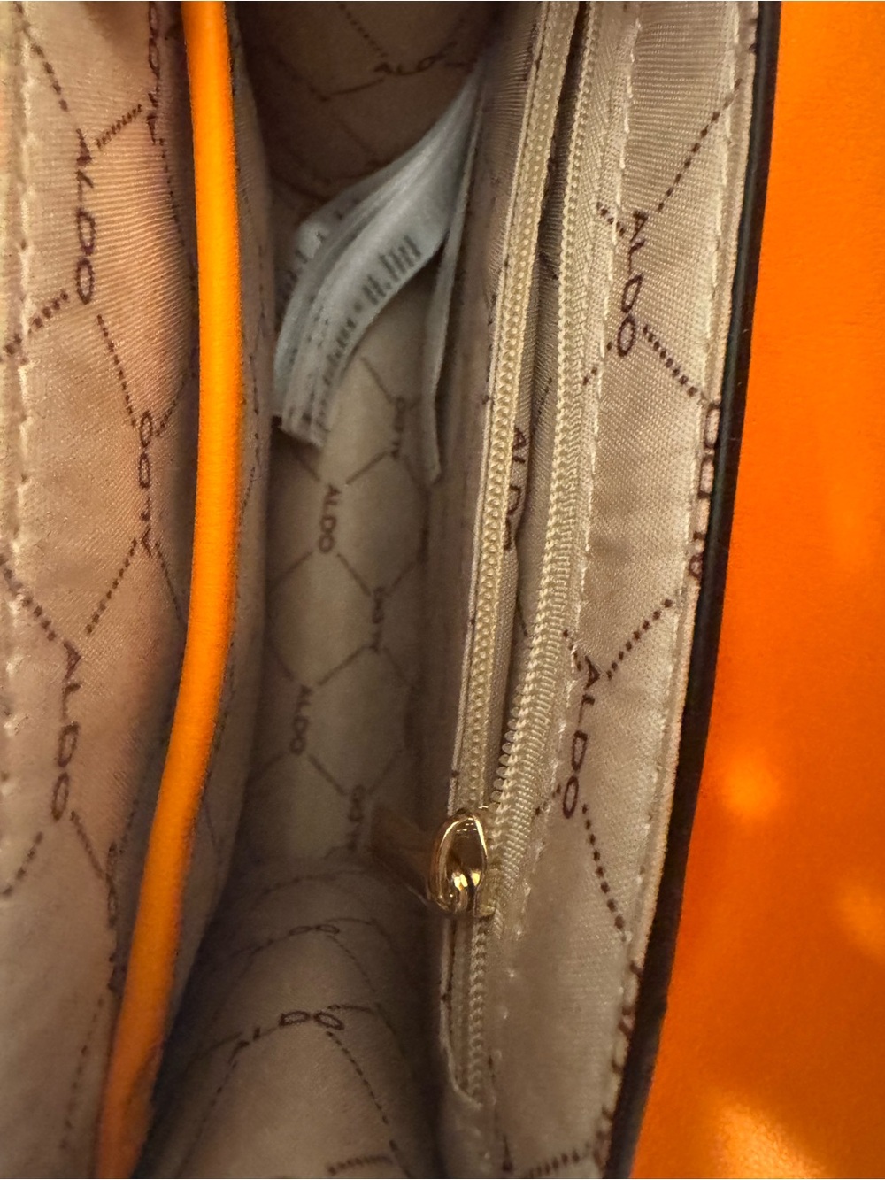 Orange Top-Handle Crossbody Bag with Gold Hardware Aldo - Picture 5 of 5